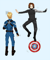 Bucky and Captain