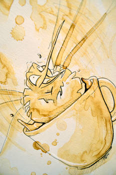 Highly Caffeinated Hummingbirb-Coffee Art