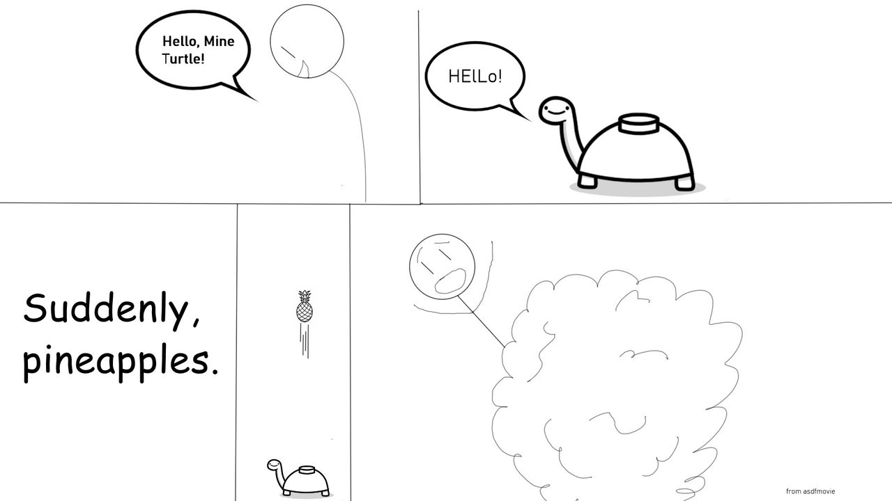 Hello Exploding Turtle Hello, Mine Turtle! (From ASDFMovie 5) by IceKingYT on DeviantArt