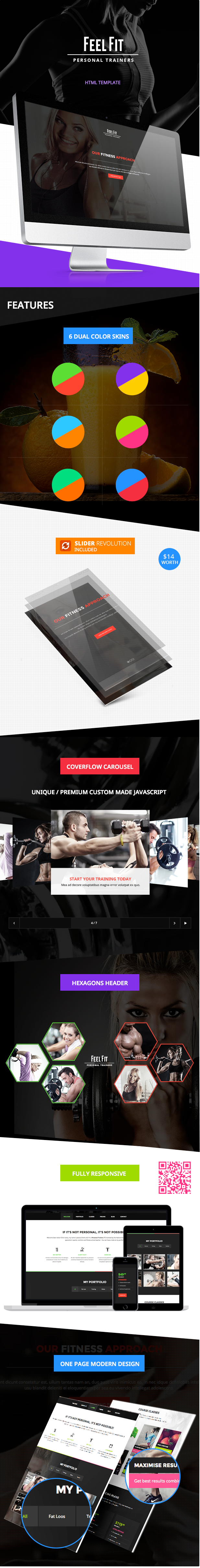 Personal Trainer - One Page HTML5 Template