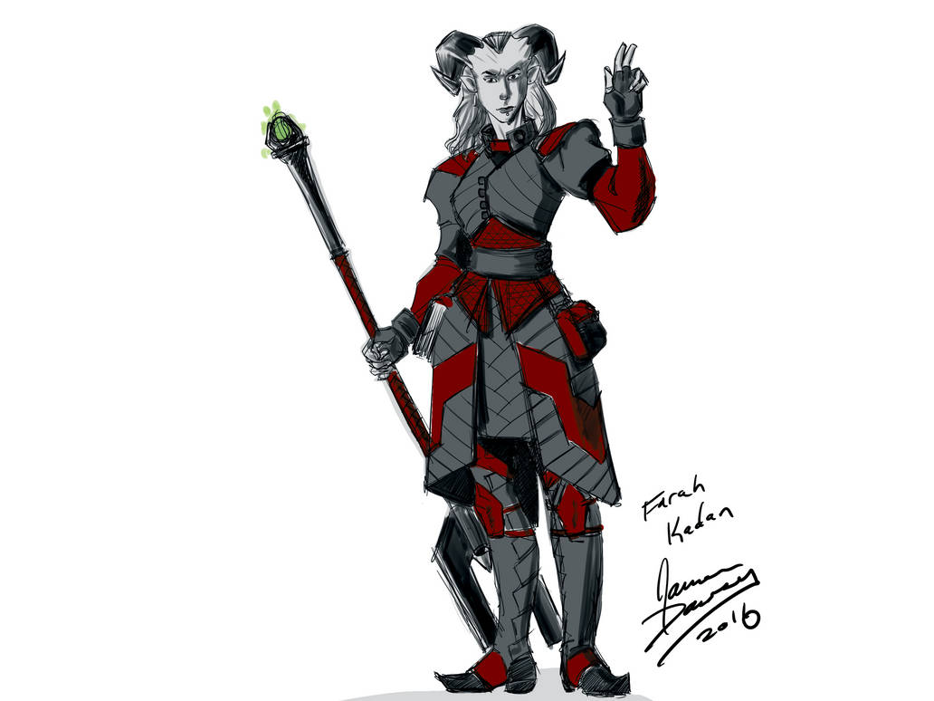 Rough sketch of my Dragon Age character by jamesdawsey