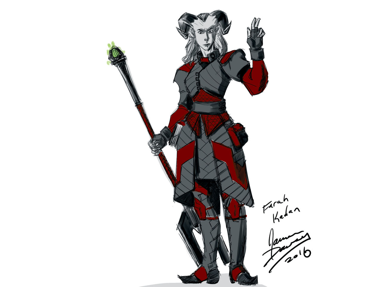 Rough sketch of my Dragon Age character by jamesdawsey