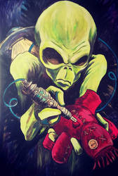 Alien tattoo acrylique