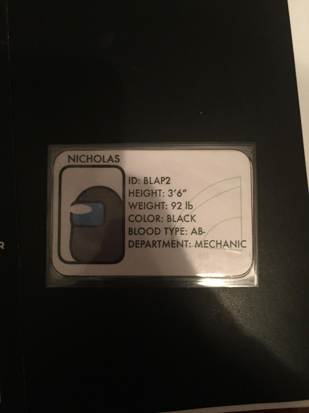 Among us Crew mate ID card by Nick04201999 on DeviantArt