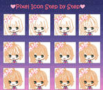 Pixel icon Step by Step by arisaxkureno