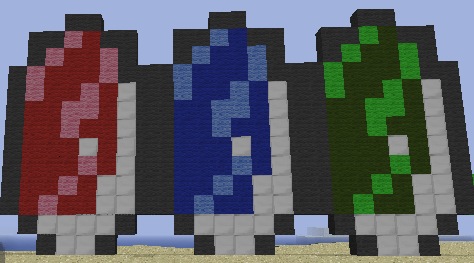 Minecraft Art: ALttP Rupees Together