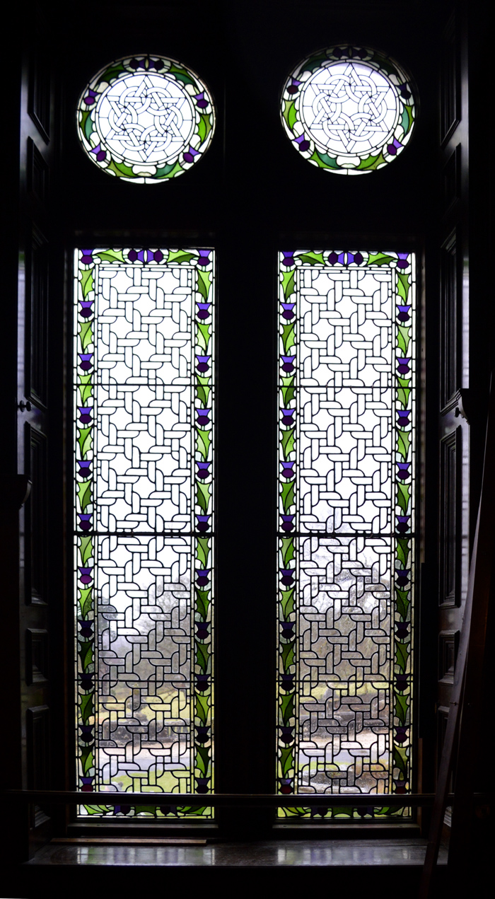 Stained Glass Thistle Window Repair