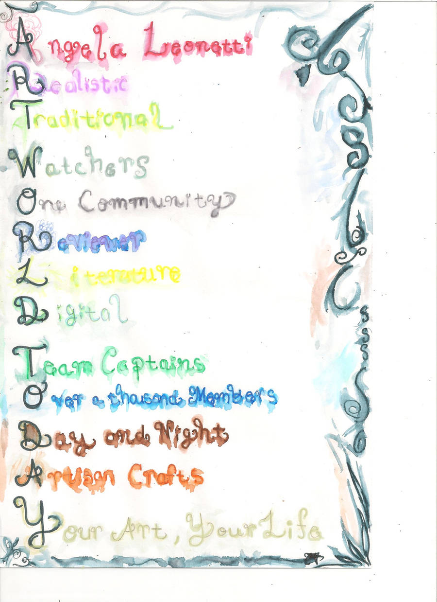 Art World Today Acrostic by TheeFashionista