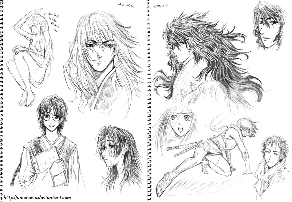 Shin Angyo Onshi sketches 1