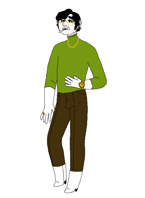 green turtleneck