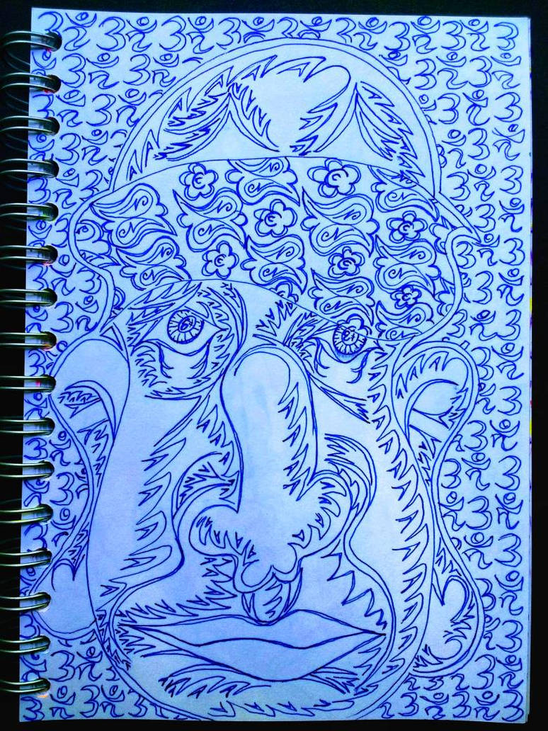 Felling blue ink self portrait October 2022 by tigerstyle108keir on ...