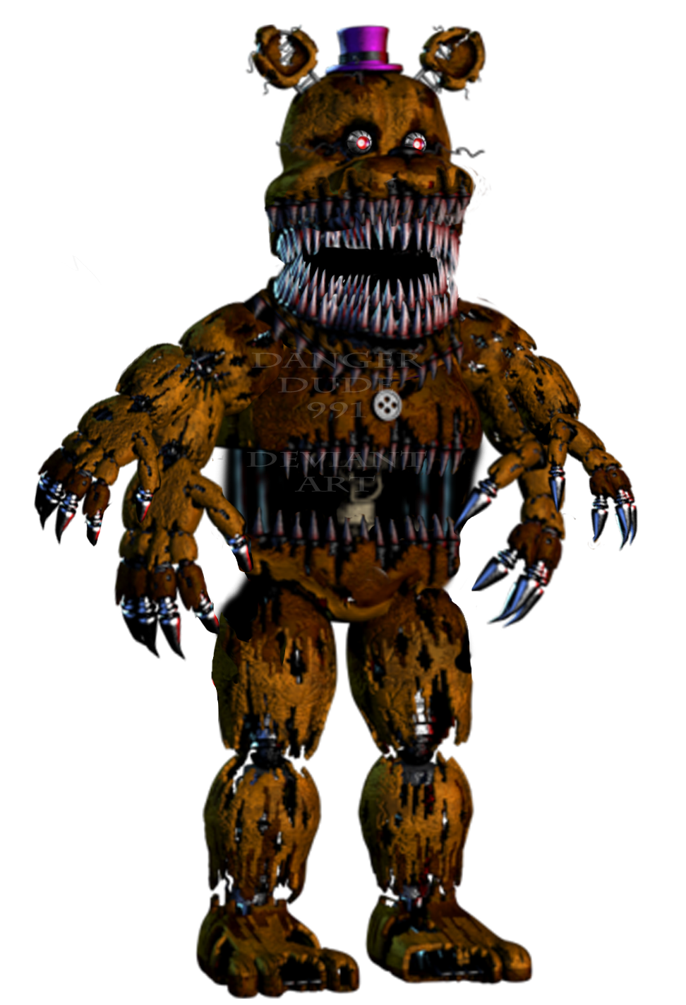 Nightmare fredbear by Genkafoxofficial -- Fur Affinity [dot] net