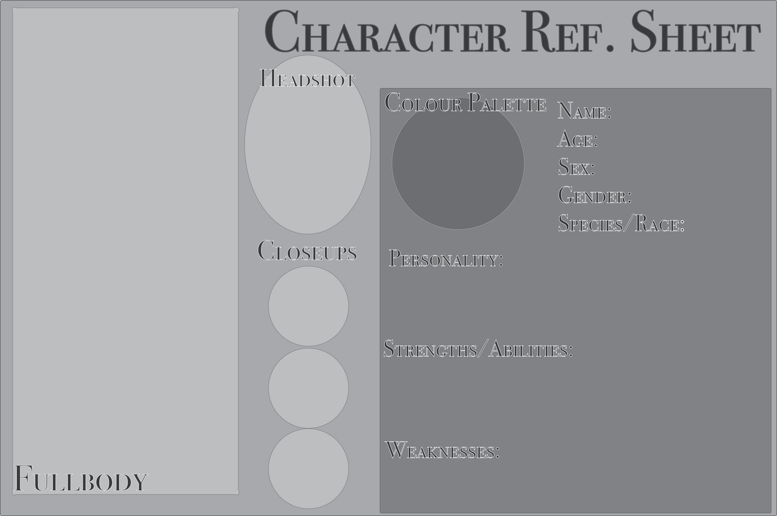 Character Ref Sheet Template by I am PrOxY on DeviantArt Character Ref Sheet Template by I am PrOxY on DeviantArt