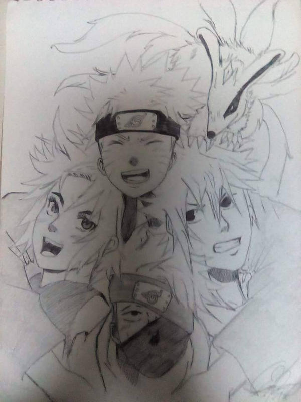 Drawing Naruto, Sasuke, Kakashi e Sakura / Fortnite 