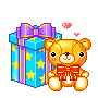 teddy bear with a gift