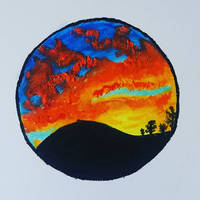 Sunset oil pastel