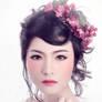 fashion portrait retouch - girl with flower