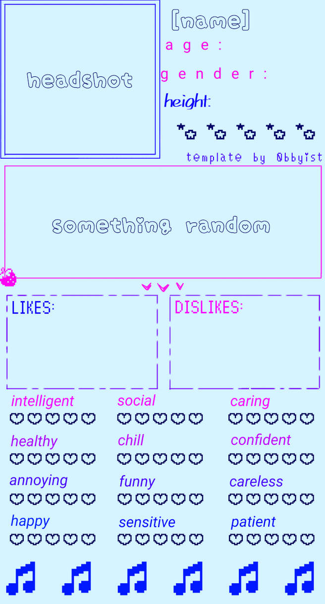 oc sheet template thing by 0bbyist on DeviantArt