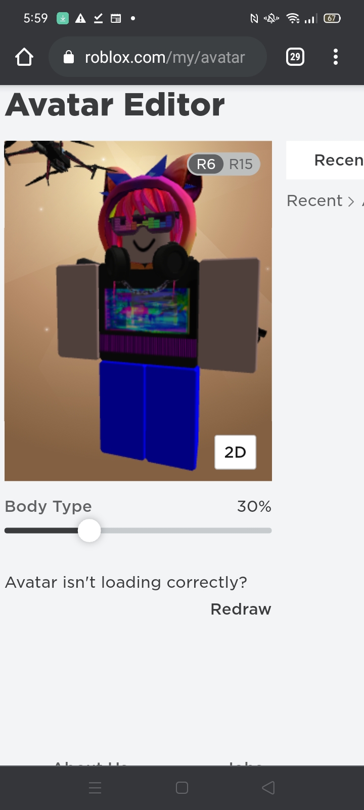 How to go on avatar editor on roblox.com iPad 