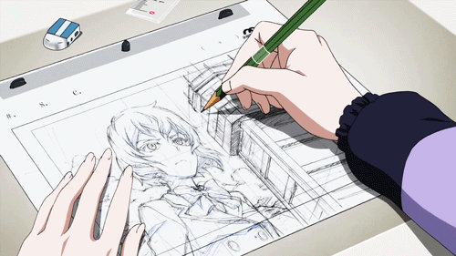 Drawing Anime|Gif|Sketching|a2u