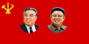 Kim Il Sung and Kim Jong Il