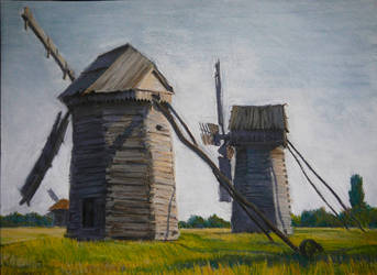 Old windmills in Ukraine