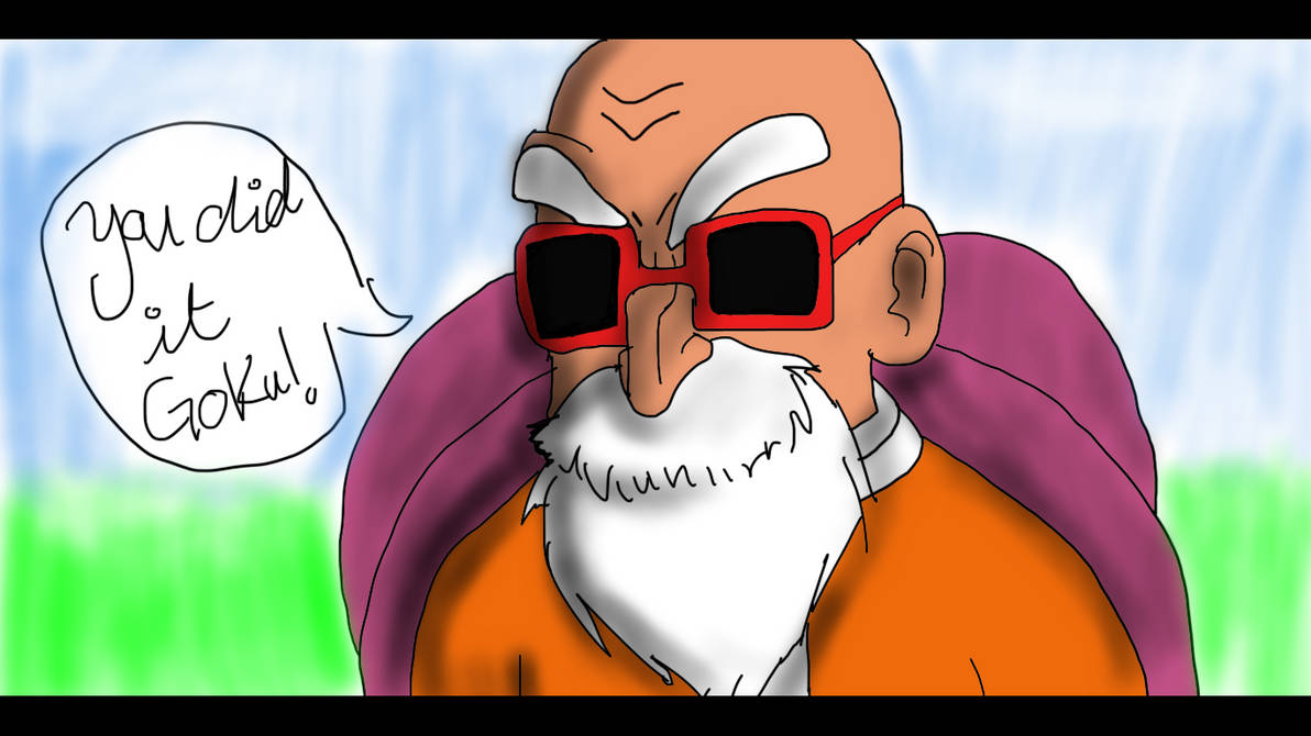 Master Roshi Hears About Goku's Victory by saneess on DeviantArt
