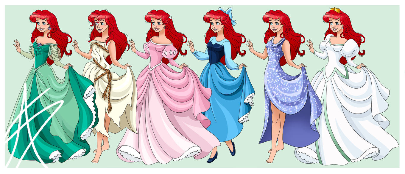 Ariel Dresses by BeautCannon on DeviantArt