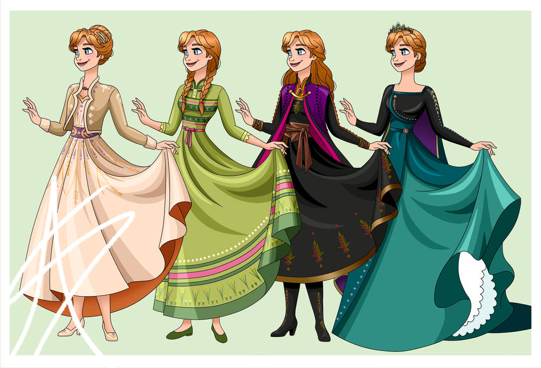 Anna Dresses II by BeautCannon on DeviantArt