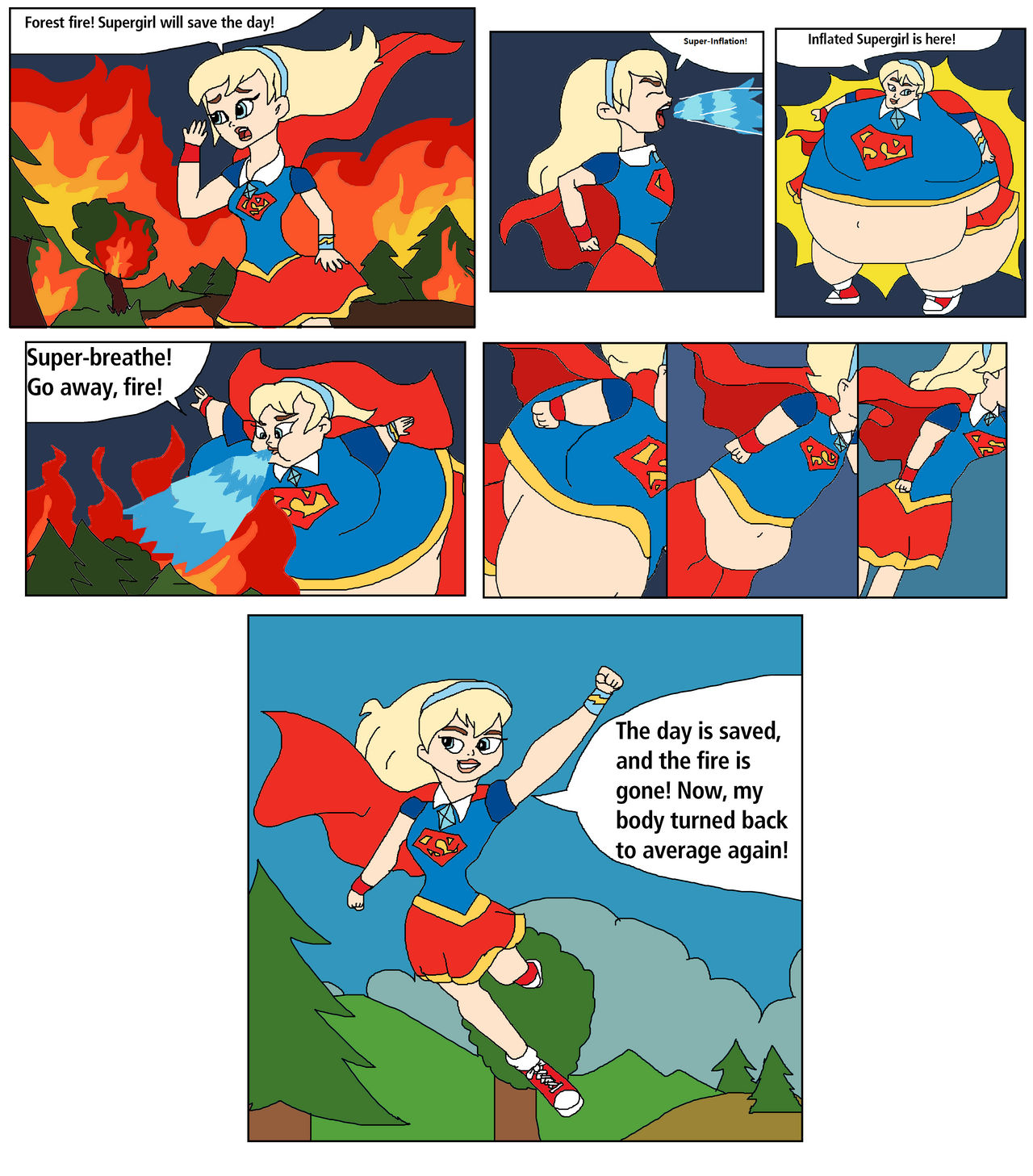 Fire Inflation Supergirl Forest Fire/Fire Tree Inflation Comic by ninjaturtles0319 on ...