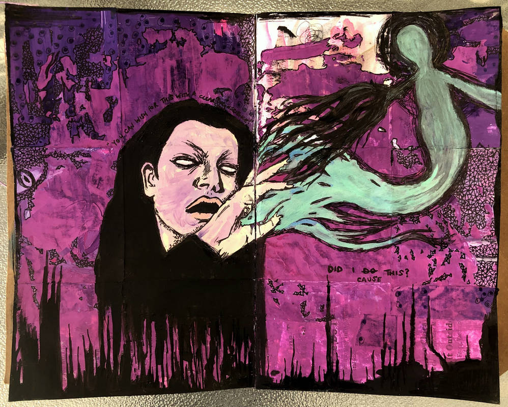 Art journal page, October/November 2020