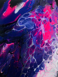 Adventures in paint pouring #4, December 2021