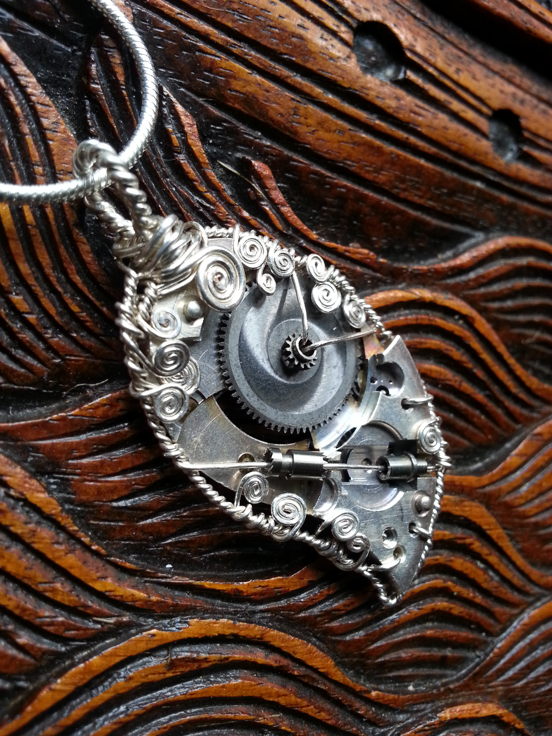 Silver and Steel Steampunk Pendant