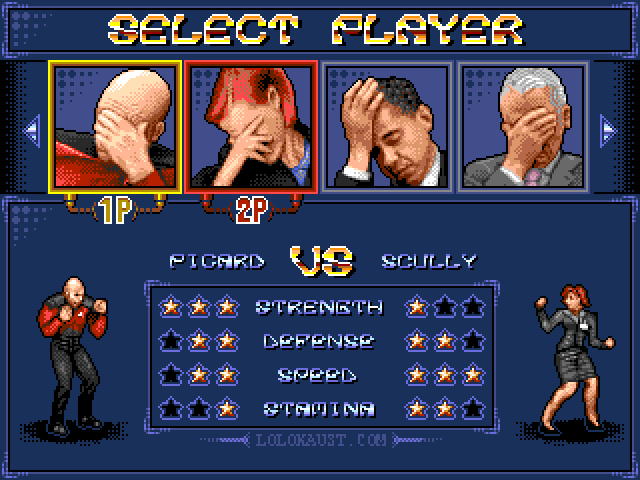 Streets of Facepalm: Select Player