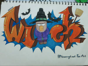 9minecraft-Fanart-WitchGraffiti