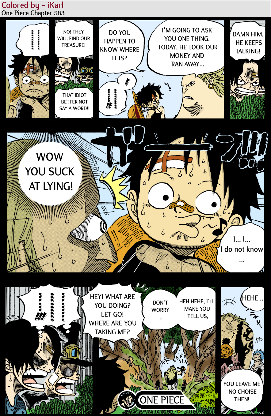 One Piece CH: 583 Luffy Lying