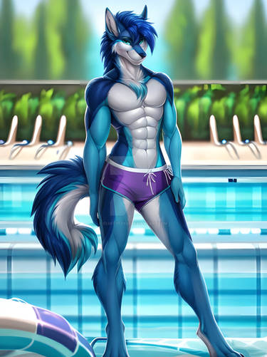 [OPEN] Blue Wolf Guy at Pool