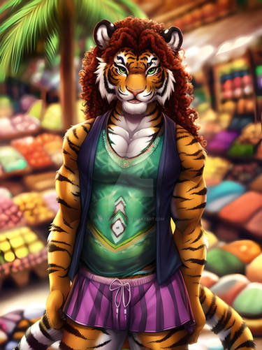 [OPEN] Curly Haired Tiger Guy at Market