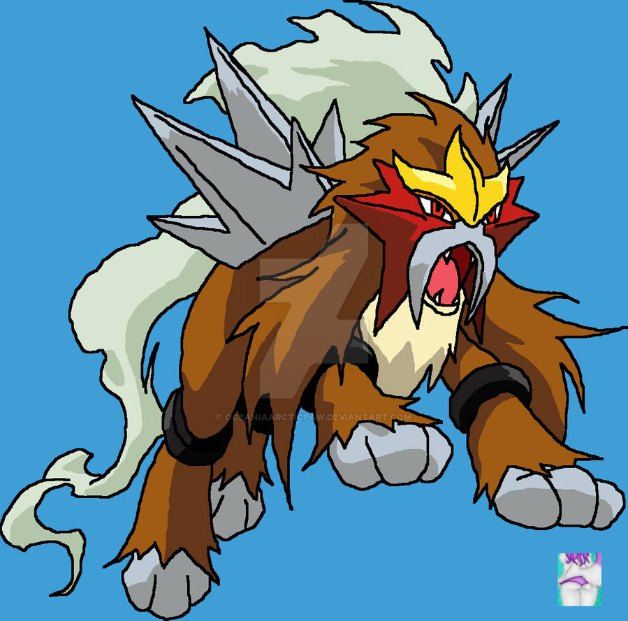 Entei Finished by OceaniaArcticpaw on DeviantArt