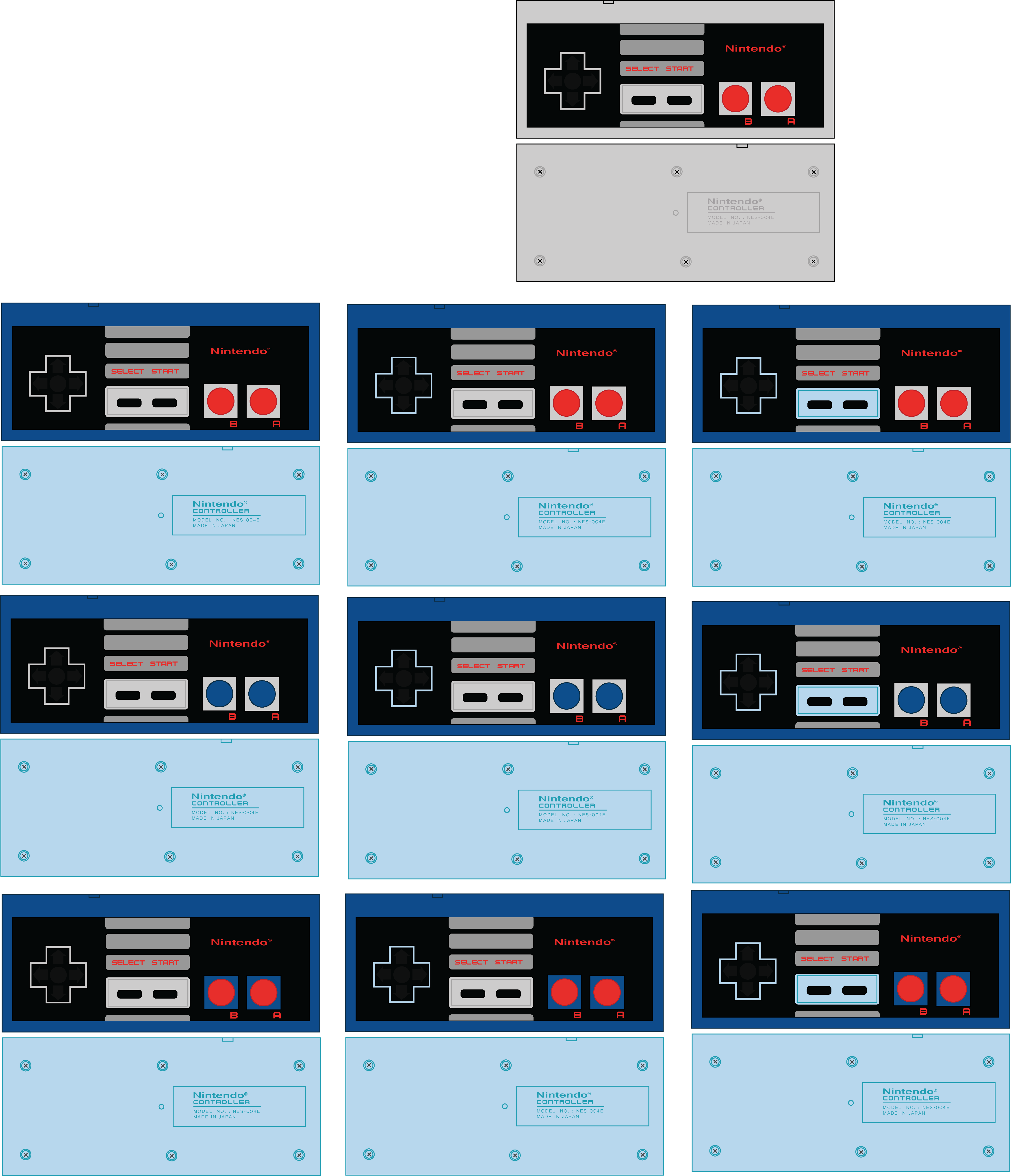 NES Custom Controller Template by Moelleuh on DeviantArt