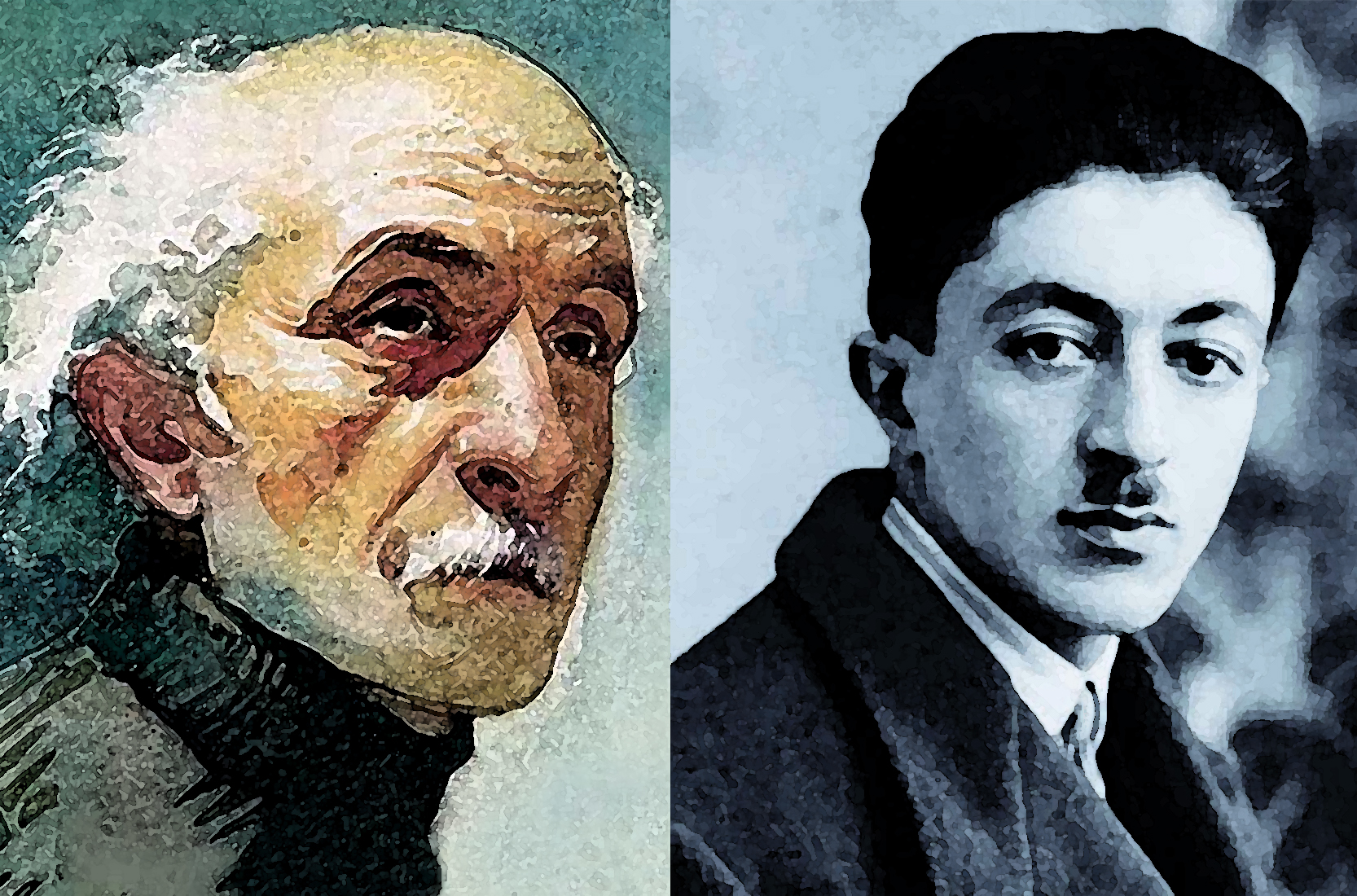 Iranian Artist Nima Yooshij And Sadegh Hedayat by ImanSpring on DeviantArt Iranian Artist Nima Yooshij And Sadegh Hedayat by ImanSpring on DeviantArt