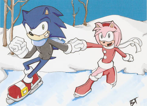 Sonic and Amy Colored