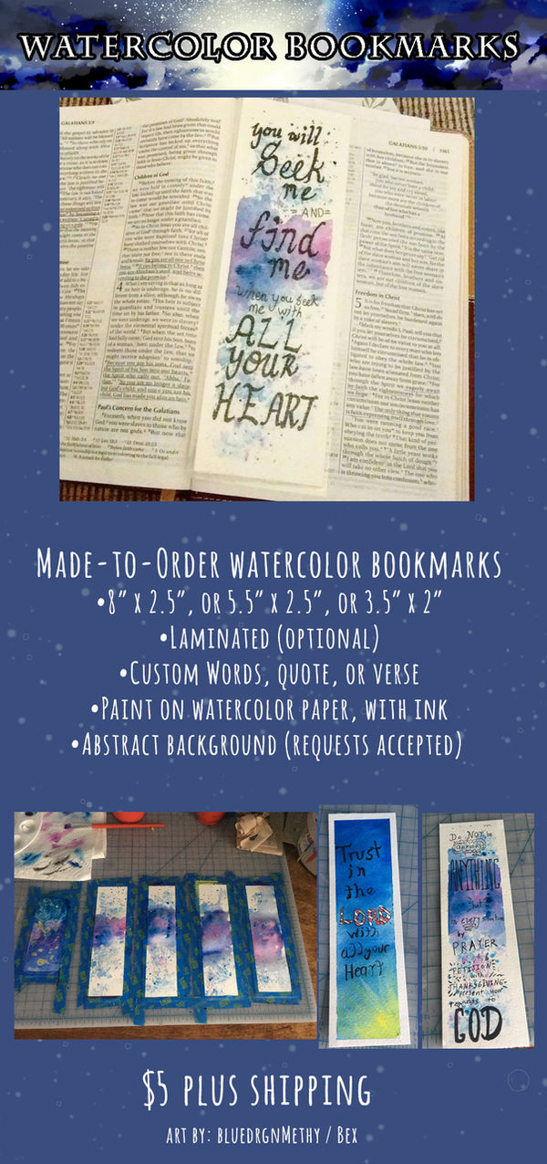 Watercolor Bookmark