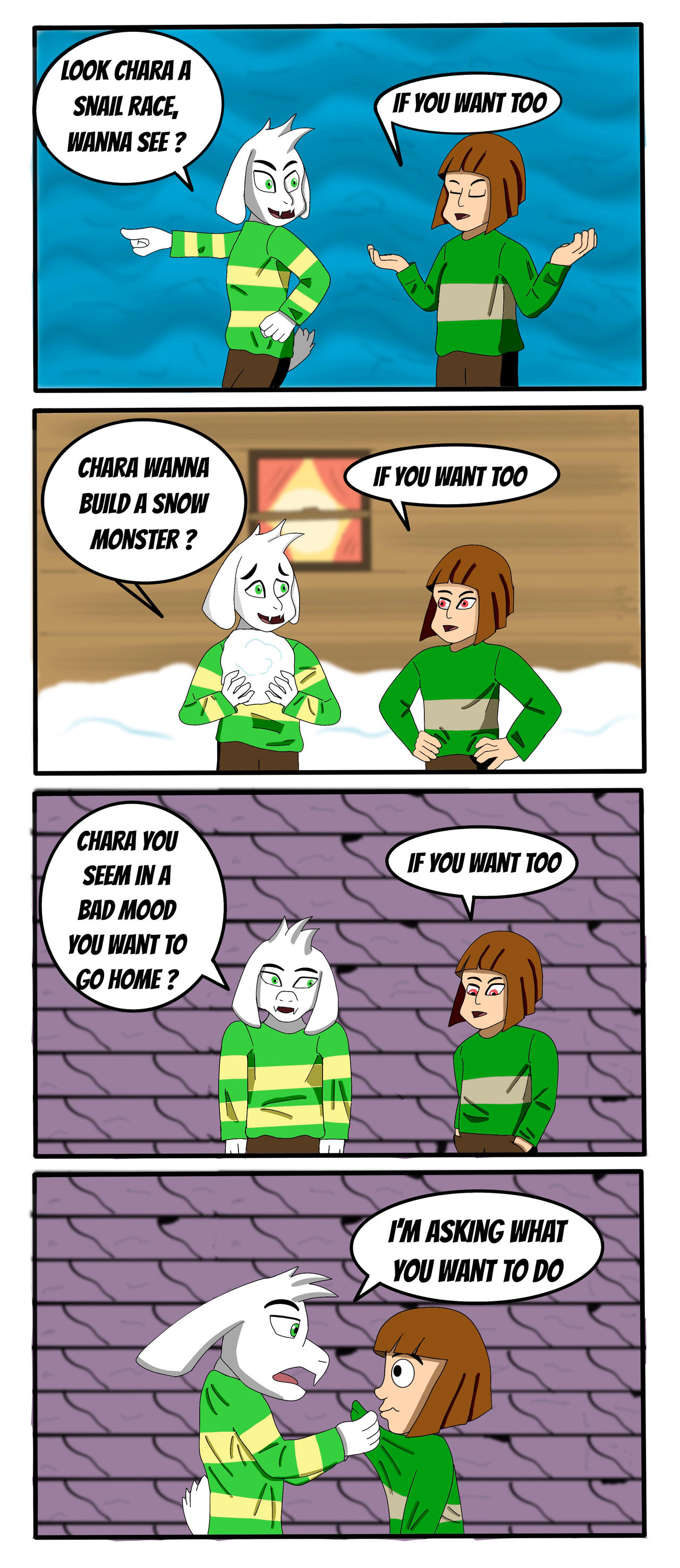 Asriel and Chara by ramav7 on DeviantArt