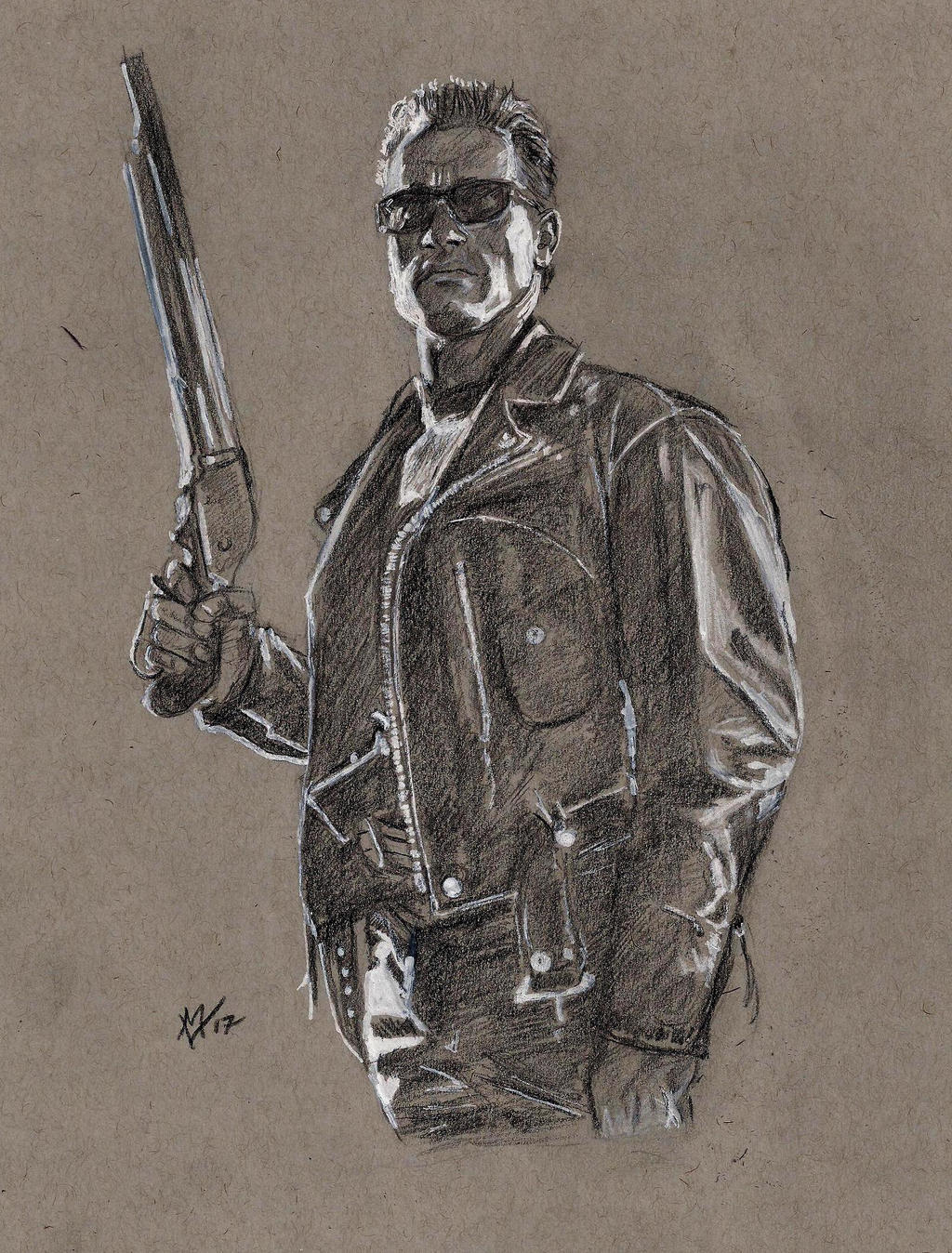 Arnold Schwarzenegger as The Terminator by Gossamer1970 on DeviantArt