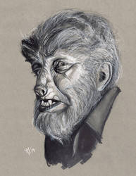 Lon Chaney as the Wolf Man