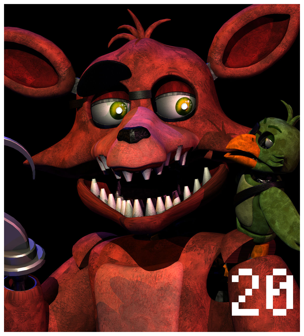 Foxy Ransomware Image UCN styled renders #2, Unwithered Foxy by notballoonboy on DeviantArt