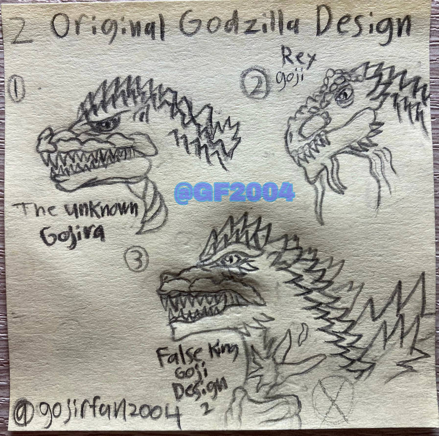 Godzilla Design Original Godzilla head designs 2 by Gojirfan2004 on DeviantArt