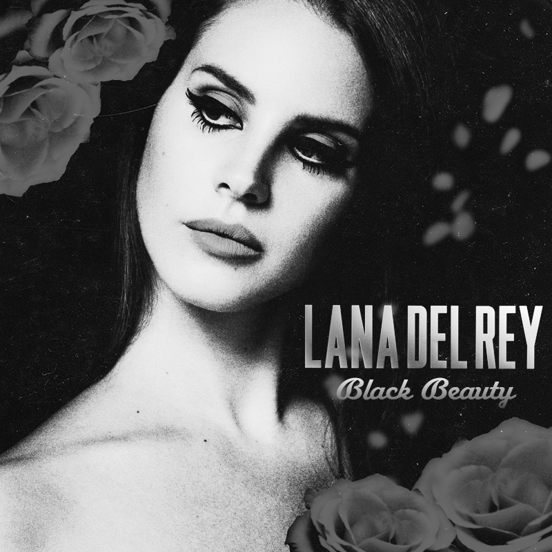 lana del rey black and white rose