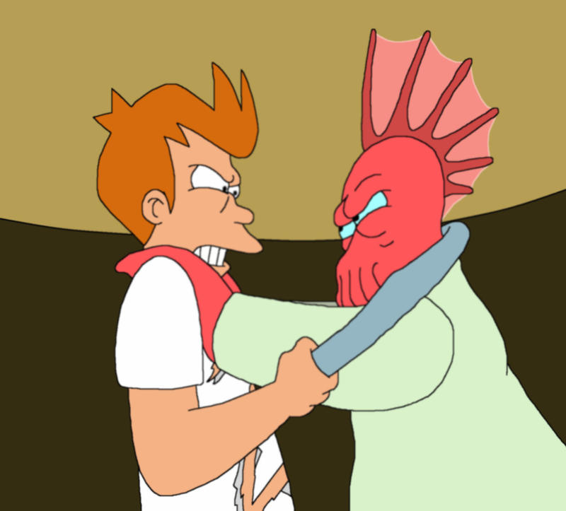 Deviantart Fry Fry vs. Zoidberg by MegBeth on DeviantArt